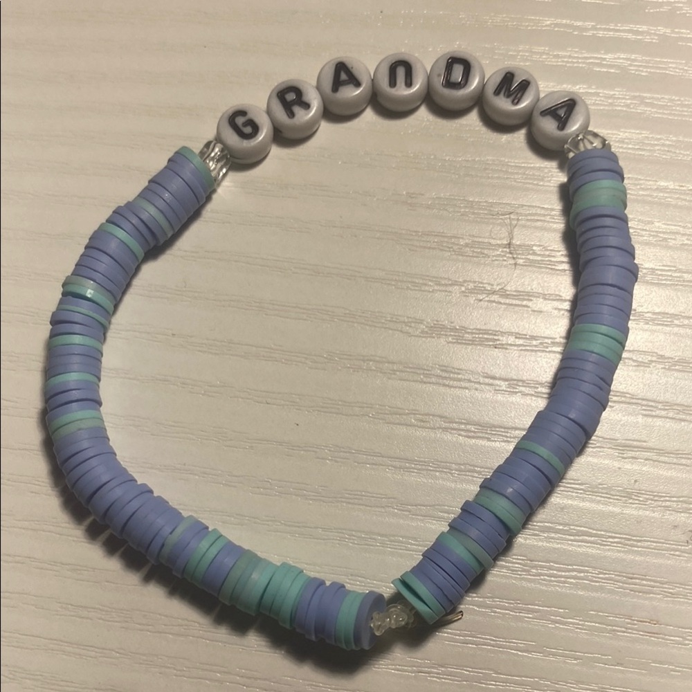 Grandma Beaded Bracelet in Blue and Green